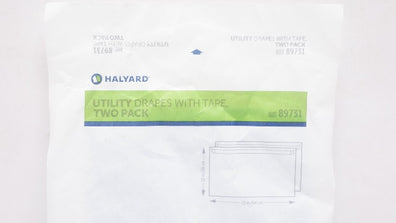 Halyard 89731 Utility Drapes with Tape Two Pack 15inch x 25inch